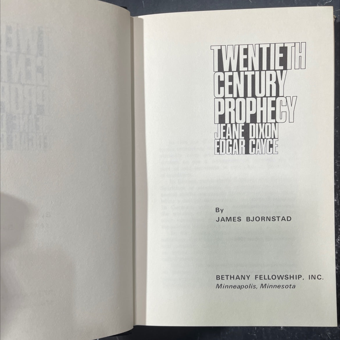 twentieth century prophecy book, by jeane dixon edgar cance, 1969 Hardcover image 2