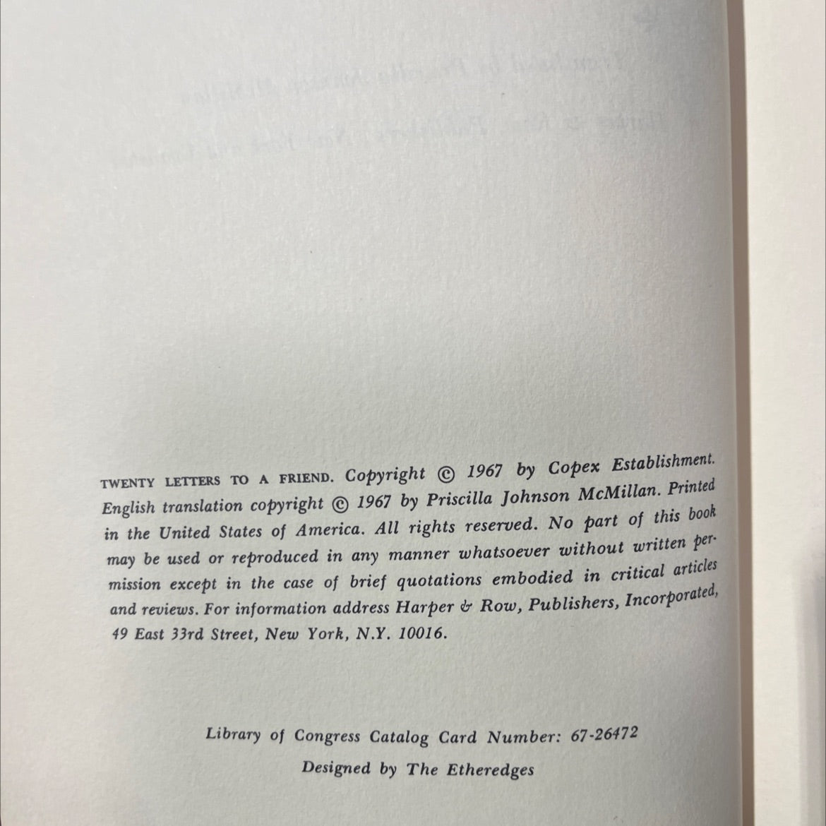 twenty letters to a friend book, by alliluyeva, 1967 Hardcover image 3