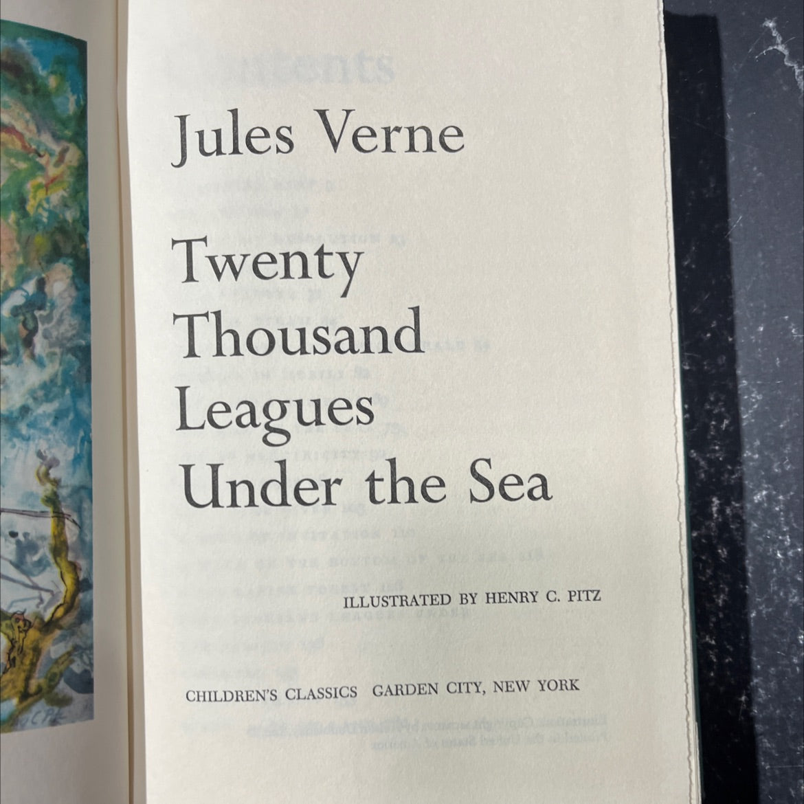 twenty thousand leagues under the sea book, by Jules Verne, 1956 Hardcover image 2