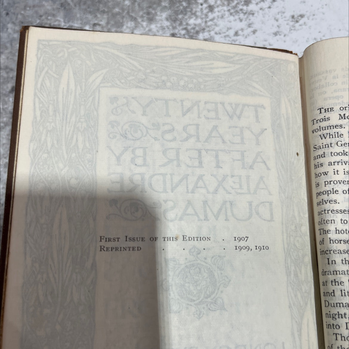 twenty years after book, by alexandre dumas, 1910 Leather image 3