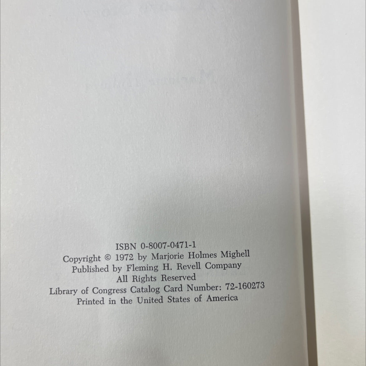 two from galilee a love story book, by Marjorie Holmes, 1972 Hardcover image 3