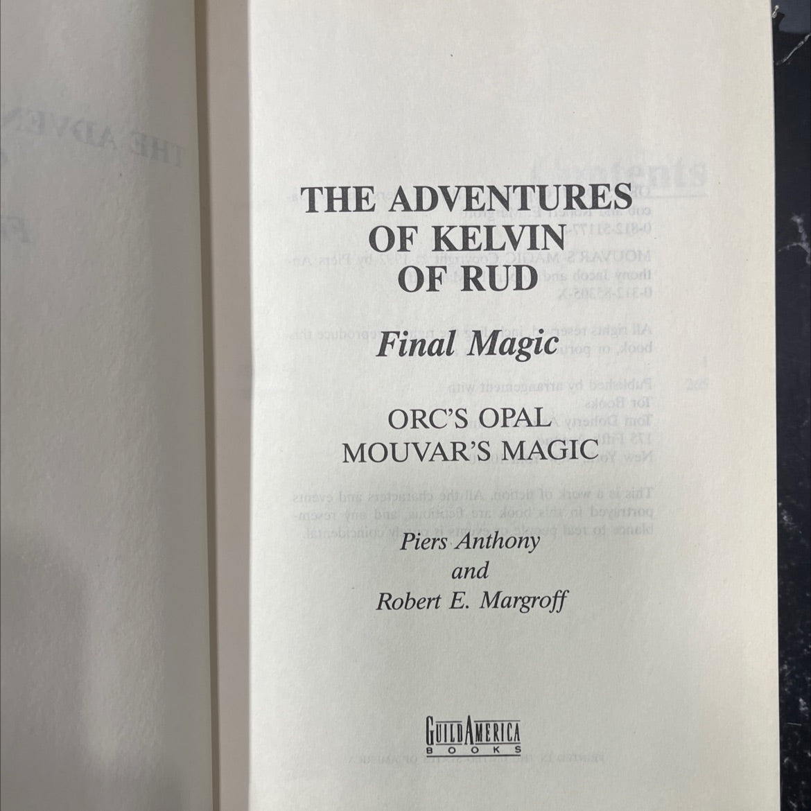 orc's opal mouvar's magic book, by piers anthony, robert e. margroff, 1992 Hardcover image 2