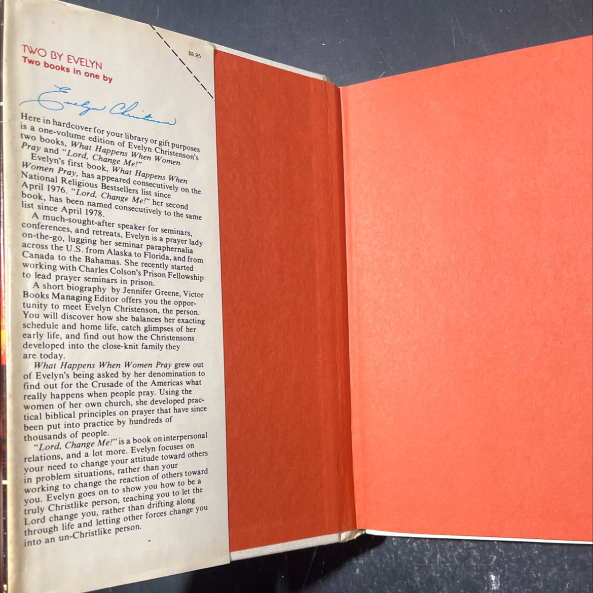 two book, by evelyn evelyn christenson, 1979 Hardcover image 4