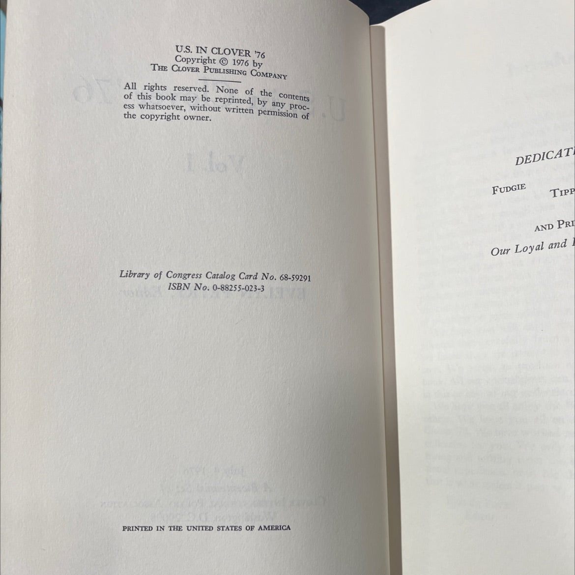 u.s. in clover '76 vol. i book, by evelyn petry, 1976 Hardcover image 3