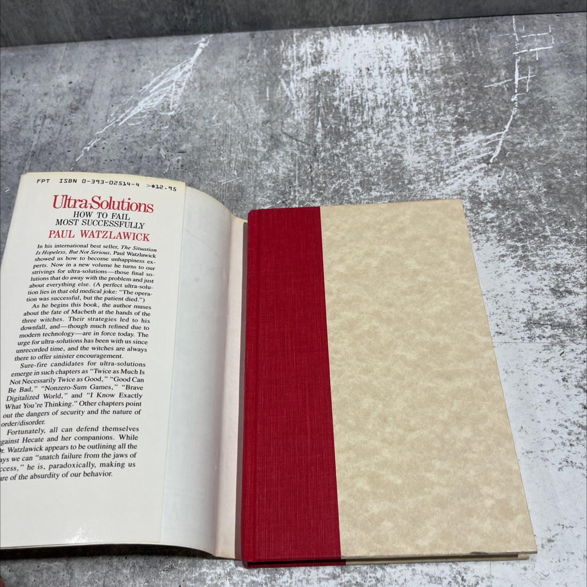 ultra-solutions or how to fail most successfully book, by paul watzlawick, 1988 Hardcover image 4