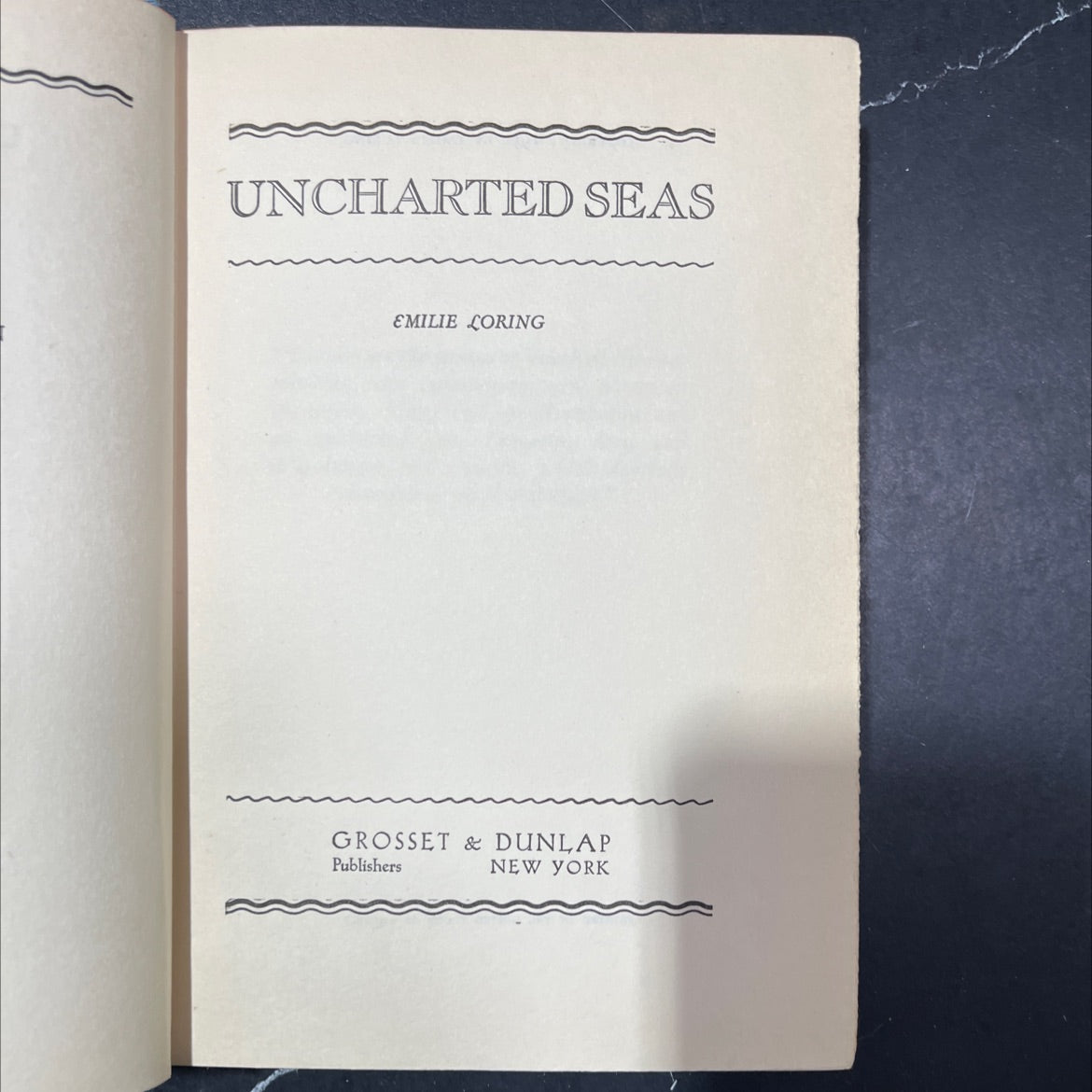 uncharted seas book, by emilie loring, 1932 Hardcover image 2