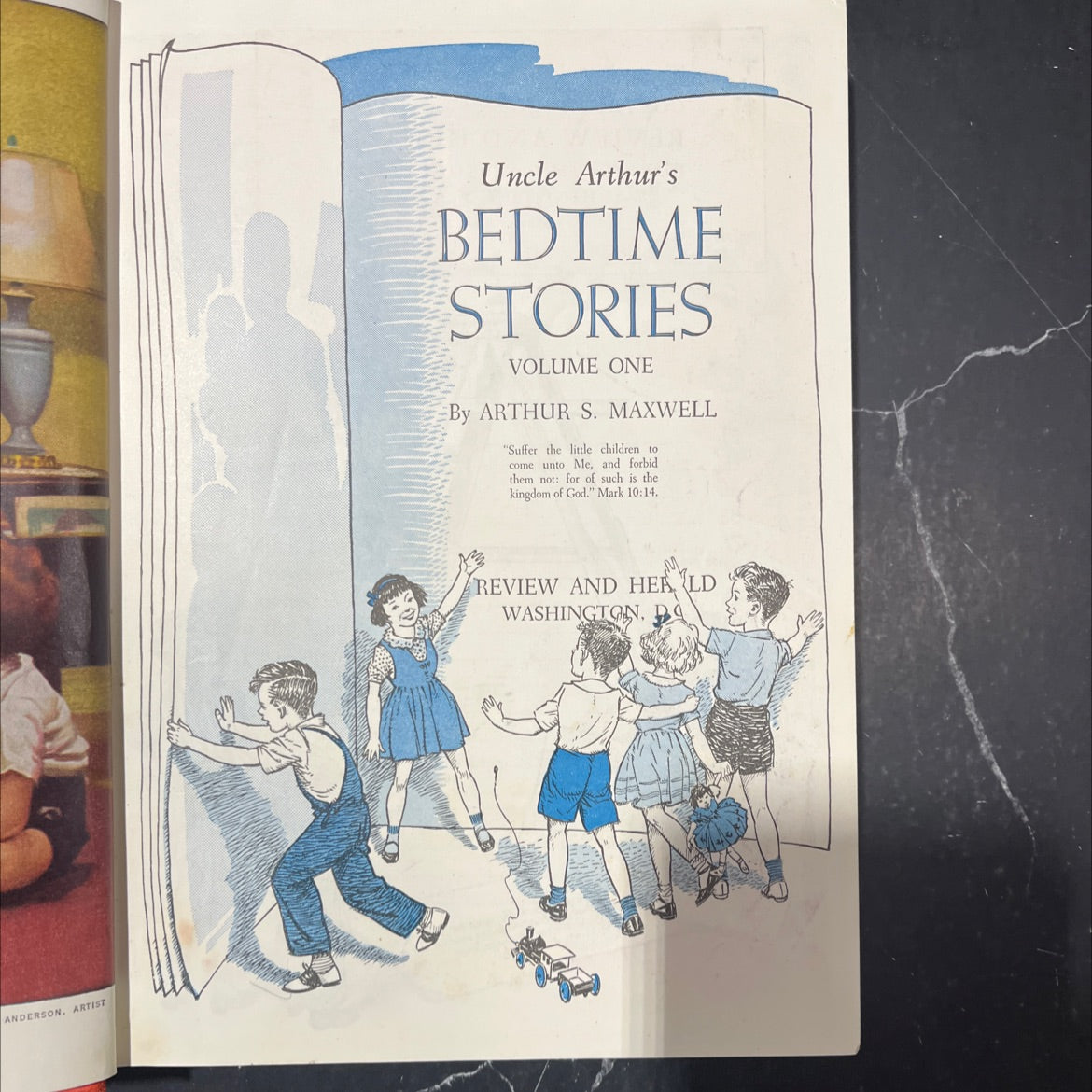 uncle arthur's bedtime stories volume one book, by arthur s. maxwell, 1950 Hardcover image 2