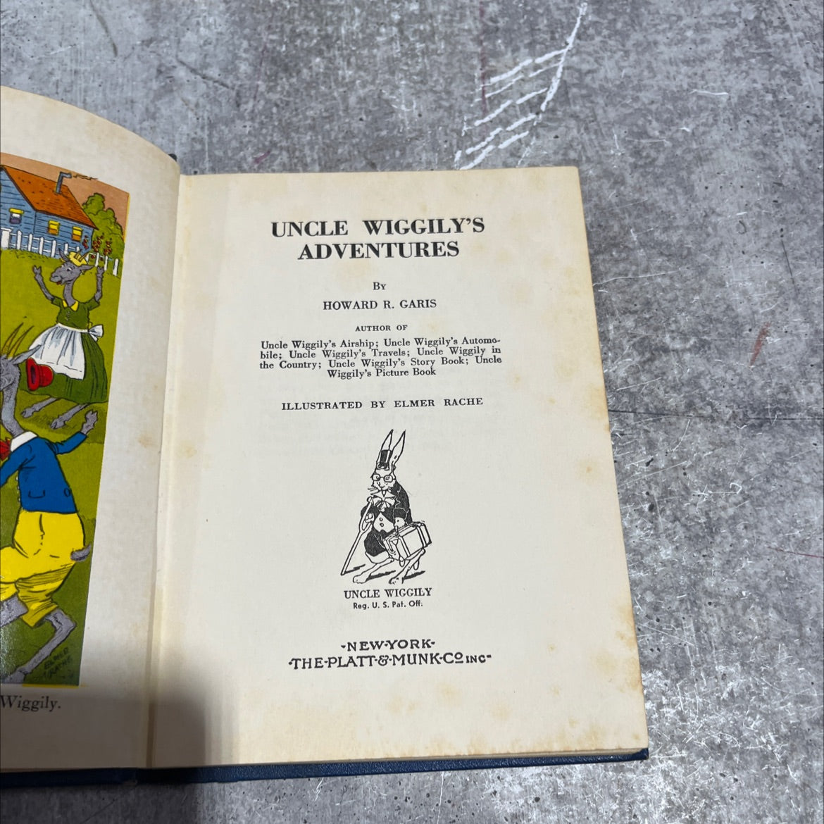 uncle wiggily's adventures book, by howard r. garis, 1940 Hardcover image 2