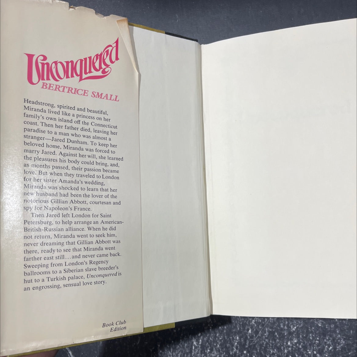 unconquered book, by bertrice small, 1982 Hardcover image 4