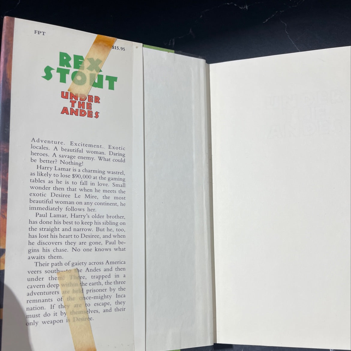 under the andes book, by rex stout, 1984 Hardcover image 4