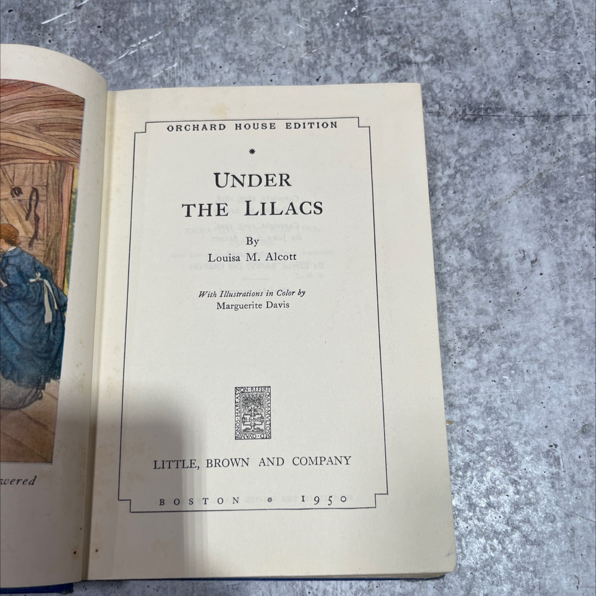 under the lilacs book, by louisa m. alcott, 1928 Hardcover image 2