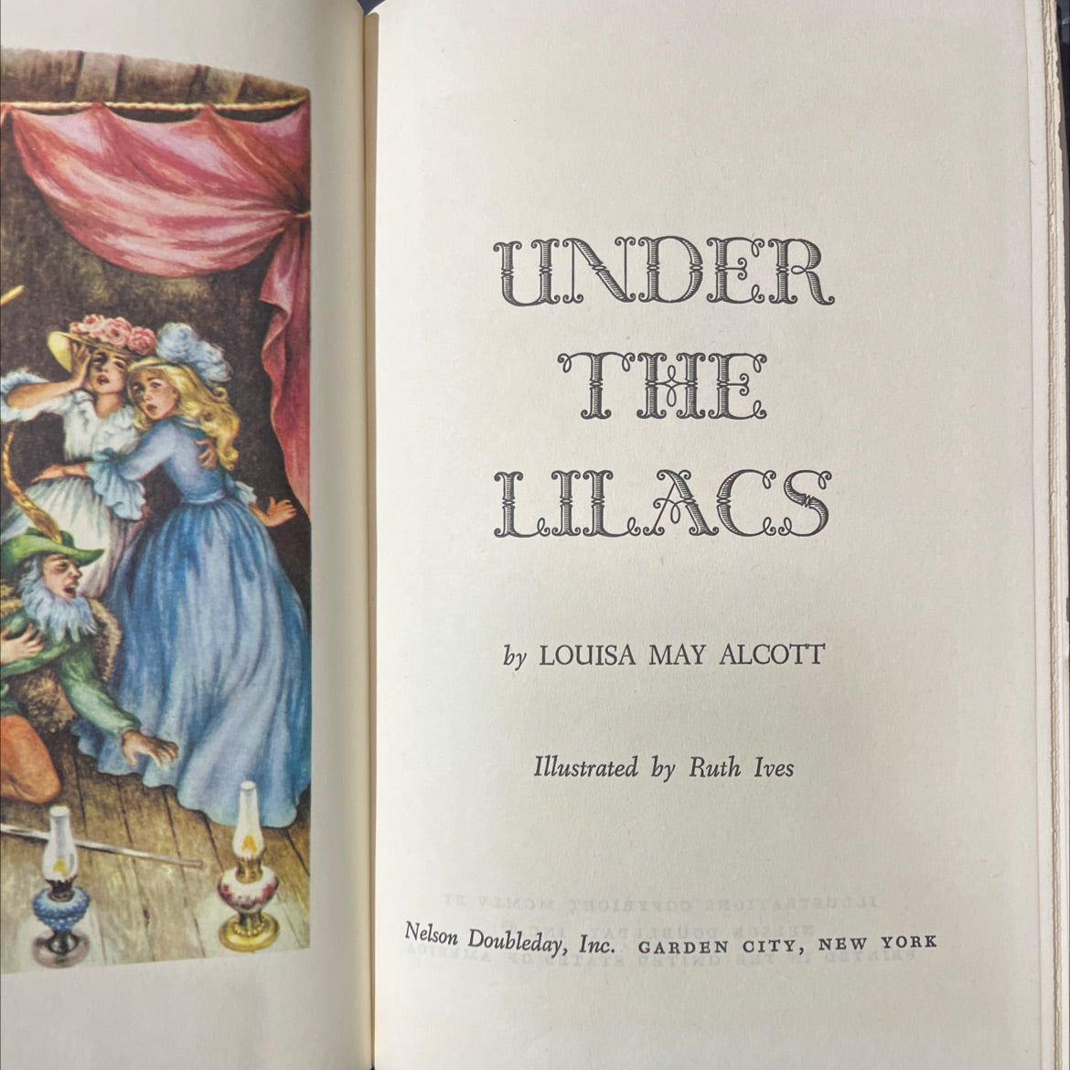 under the lilacs book, by louisa may alcott, 1955 Hardcover image 2