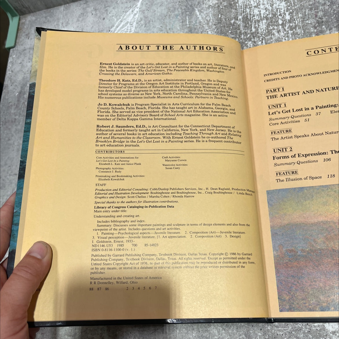 understanding and creating art book, by ernest goldstein, theodore h. katz, jo d. kowalchuk, robert j. saunders, 1986 image 3