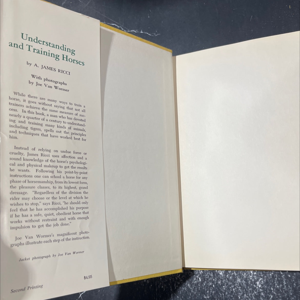 understanding and training horses book, by A. James Ricci, 1964 Hardcover image 4
