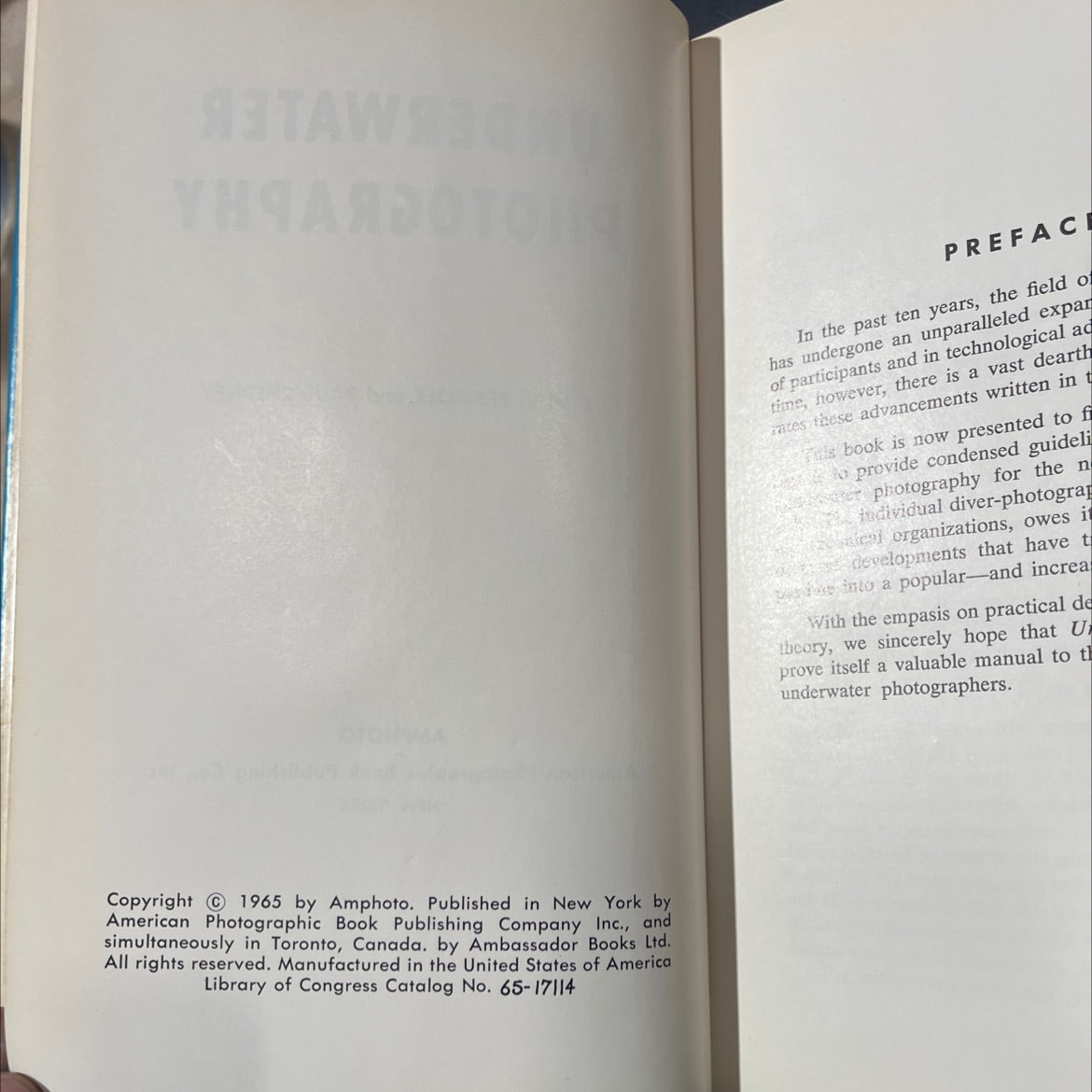 underwater photography book, by dimitri rebikoff and paul cherney, 1965 Hardcover image 3