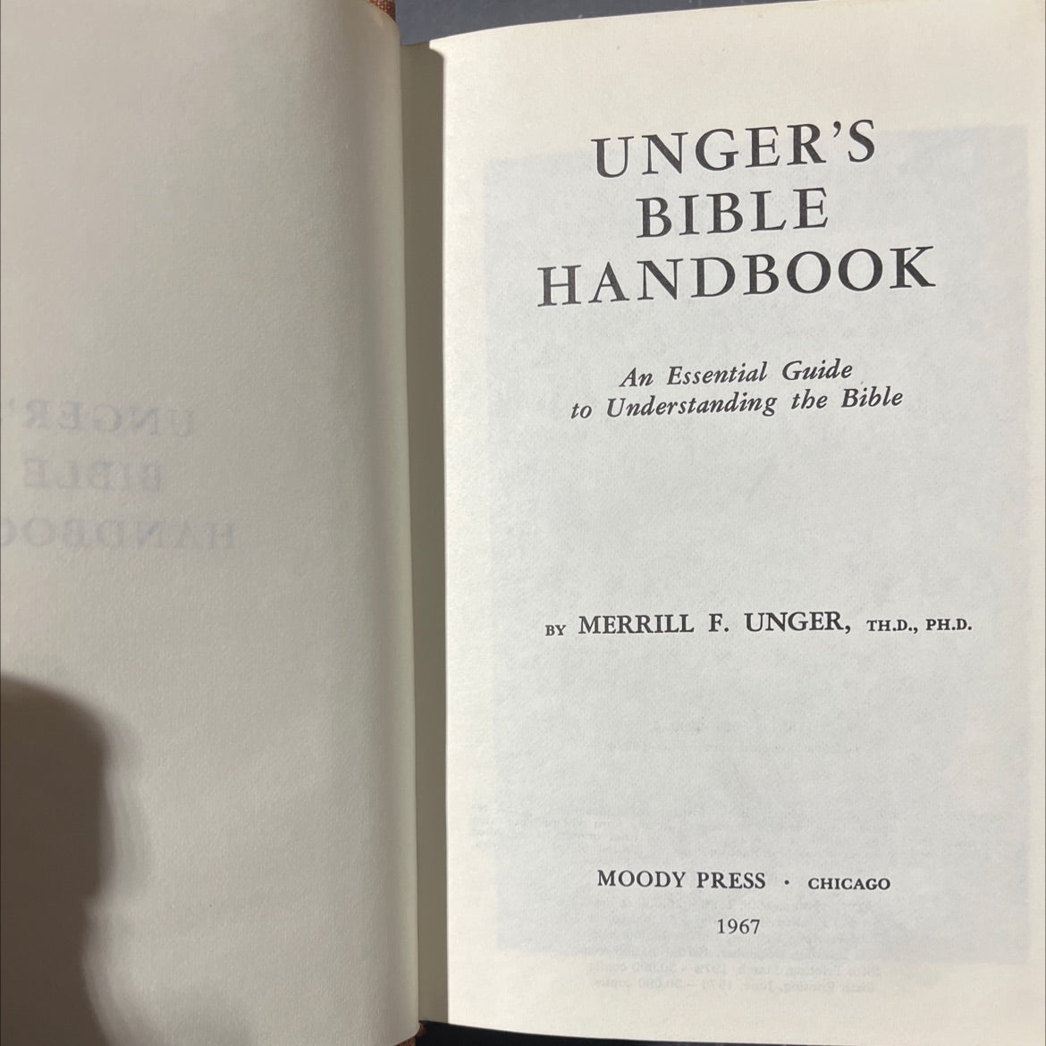 unger's bible handbook an essential guide to understanding the bible book, by merrill f. unger, th.d., ph.d., 1970 image 2