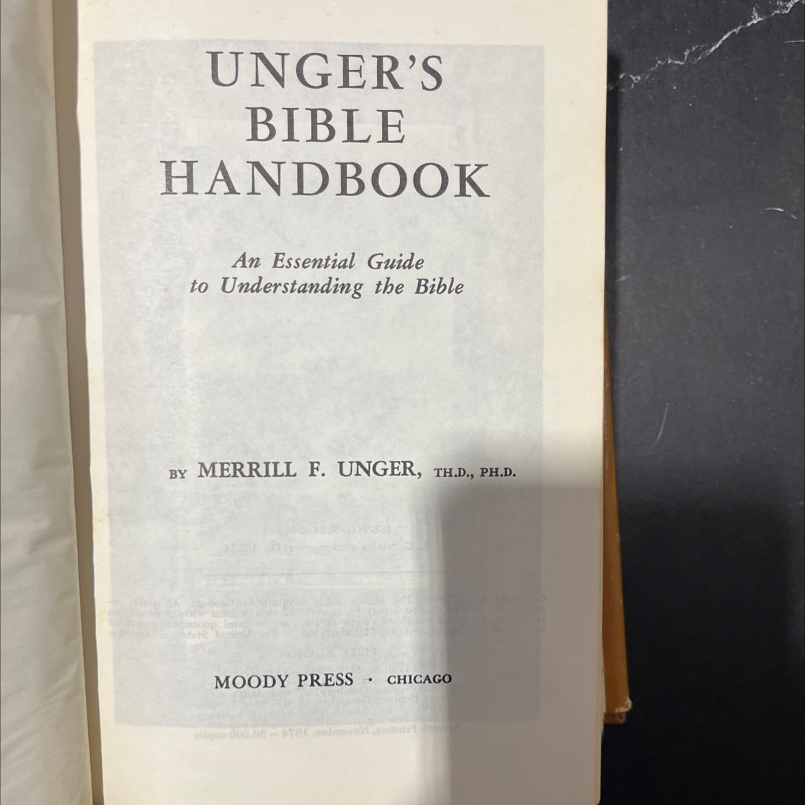 unger's bible handbook an essential guide to understanding the bible book, by merrill f. unger, th.d., ph.d., 1970 image 2