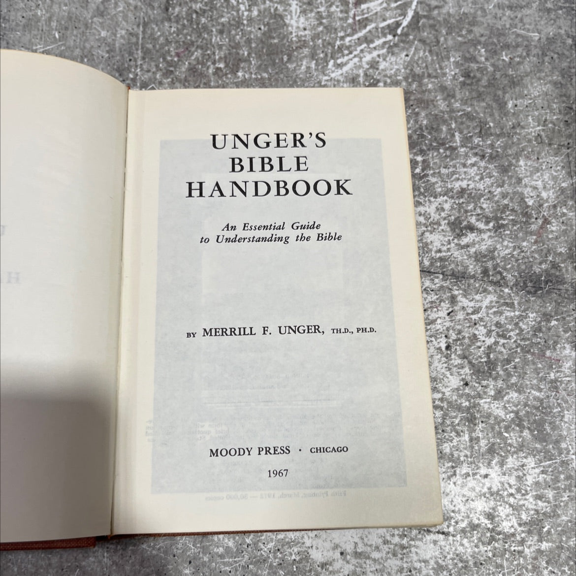 unger's bible handbook book, by merrill f. unger, th.d., ph.d., 1970 Hardcover image 2