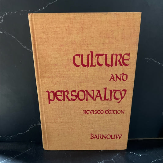 university culture and personality book, by victor barnouw, 1973 Hardcover image 1