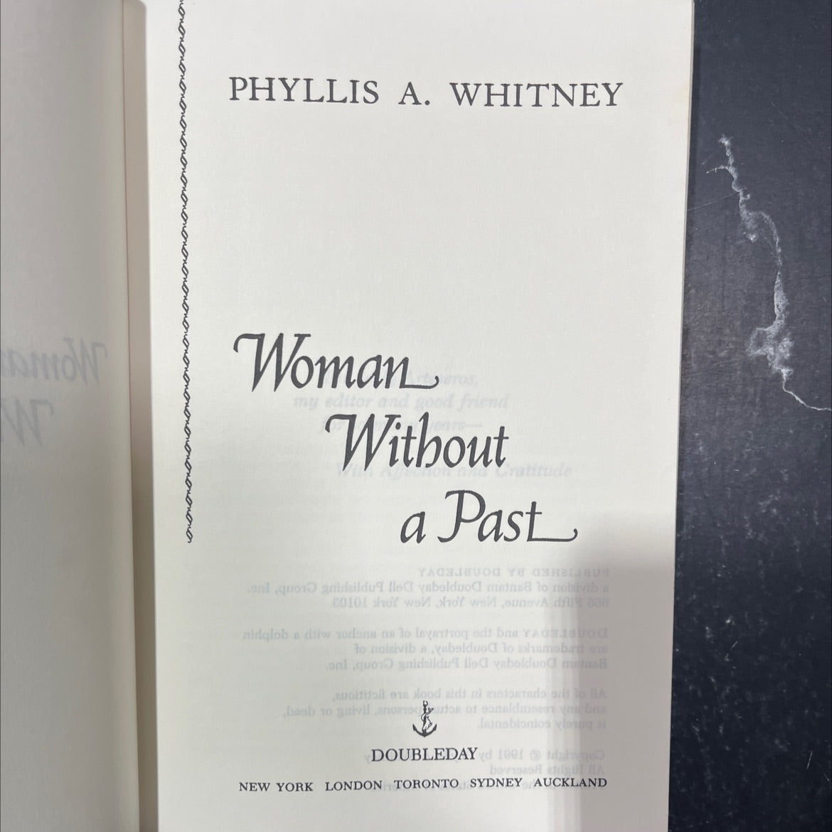 unknown book, by Phyllis A. Whitney, 1991 Hardcover image 2