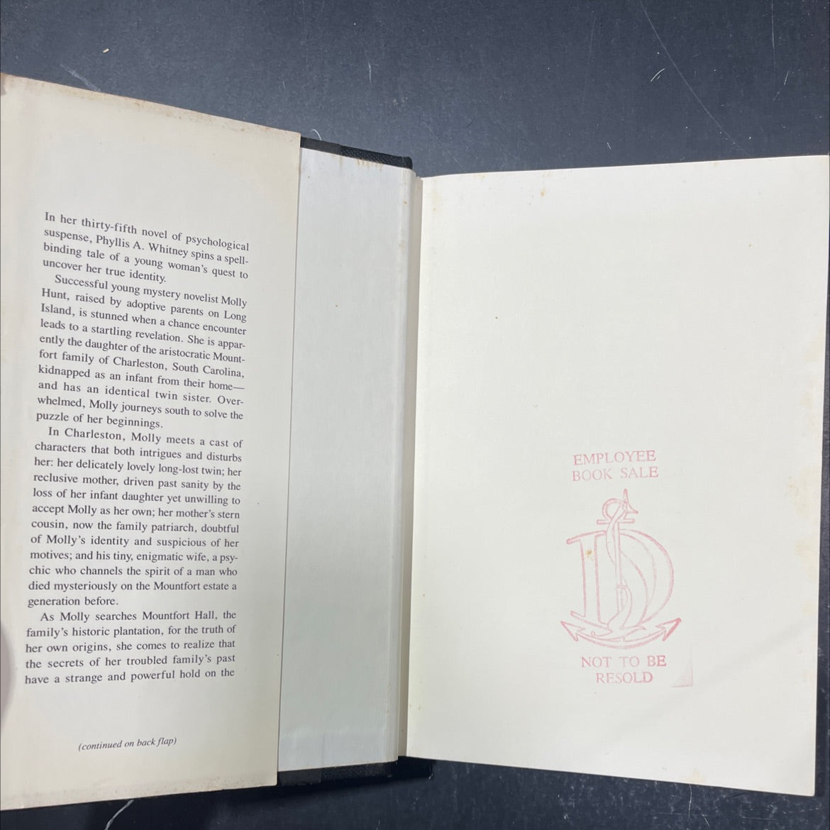 unknown book, by Phyllis A. Whitney, 1991 Hardcover image 4
