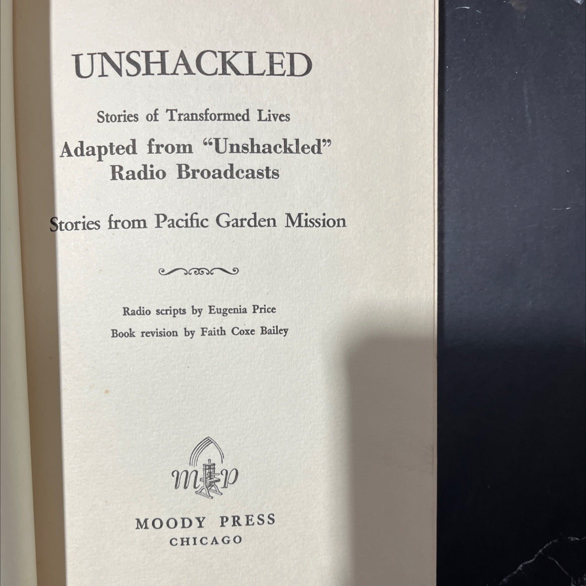 unshackled stories of transformed lives book, by eugenia price, 1953 Hardcover image 2
