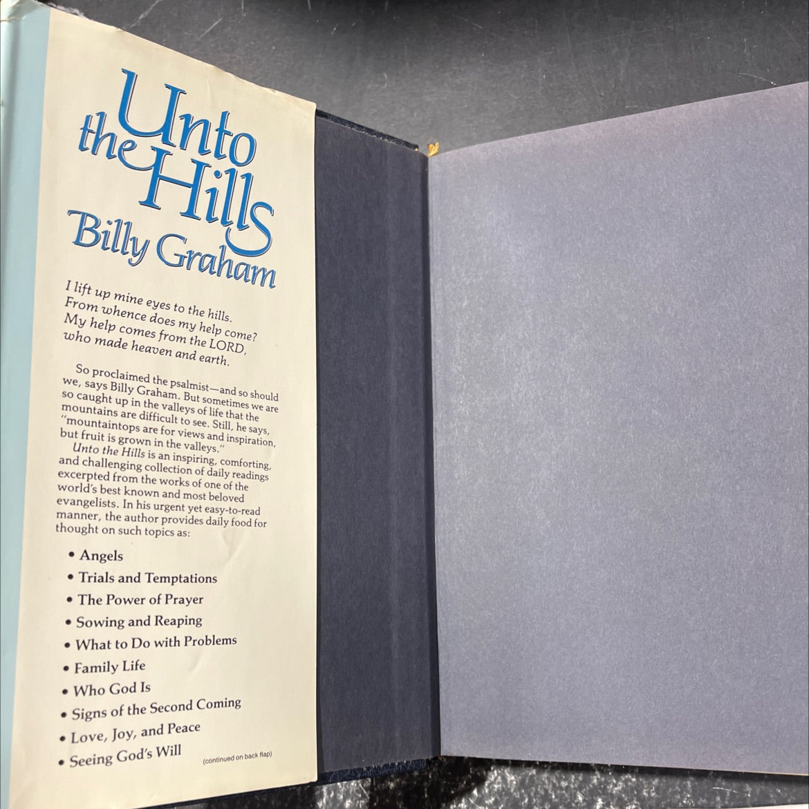 unto the hills: a devotional treasury from billy graham book, by billy graham, 1986 Hardcover image 4