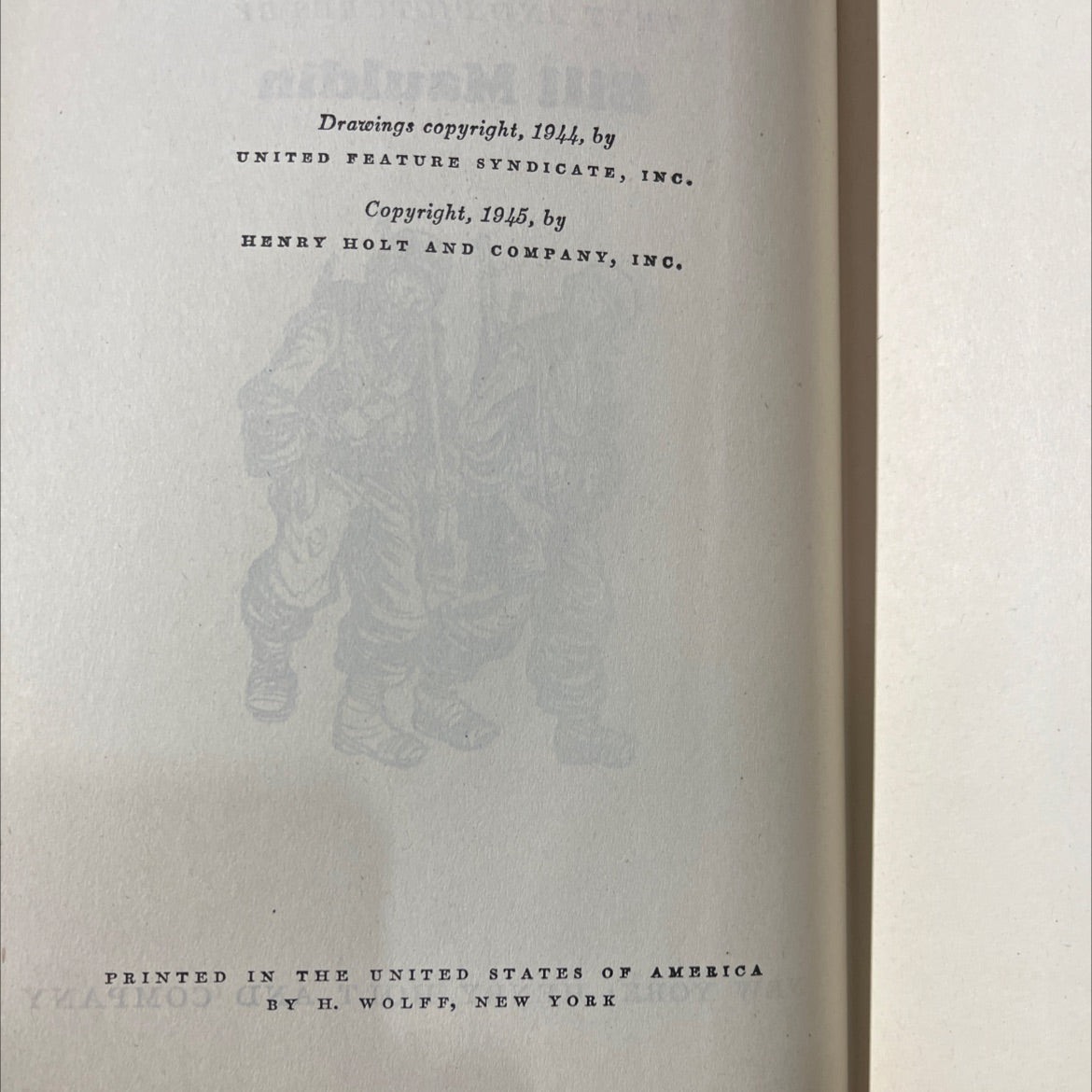 up front book, by Bill Mauldin, 1945 Hardcover image 3