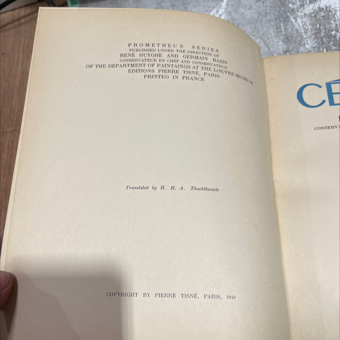 useum cezanne book, by bernard dorival, 1948 Hardcover image 3