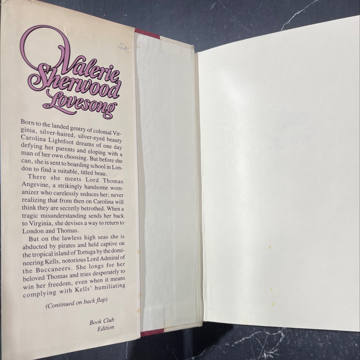 valente sherwood lovesung book, by valerie sherwood, 1985 Hardcover image 4