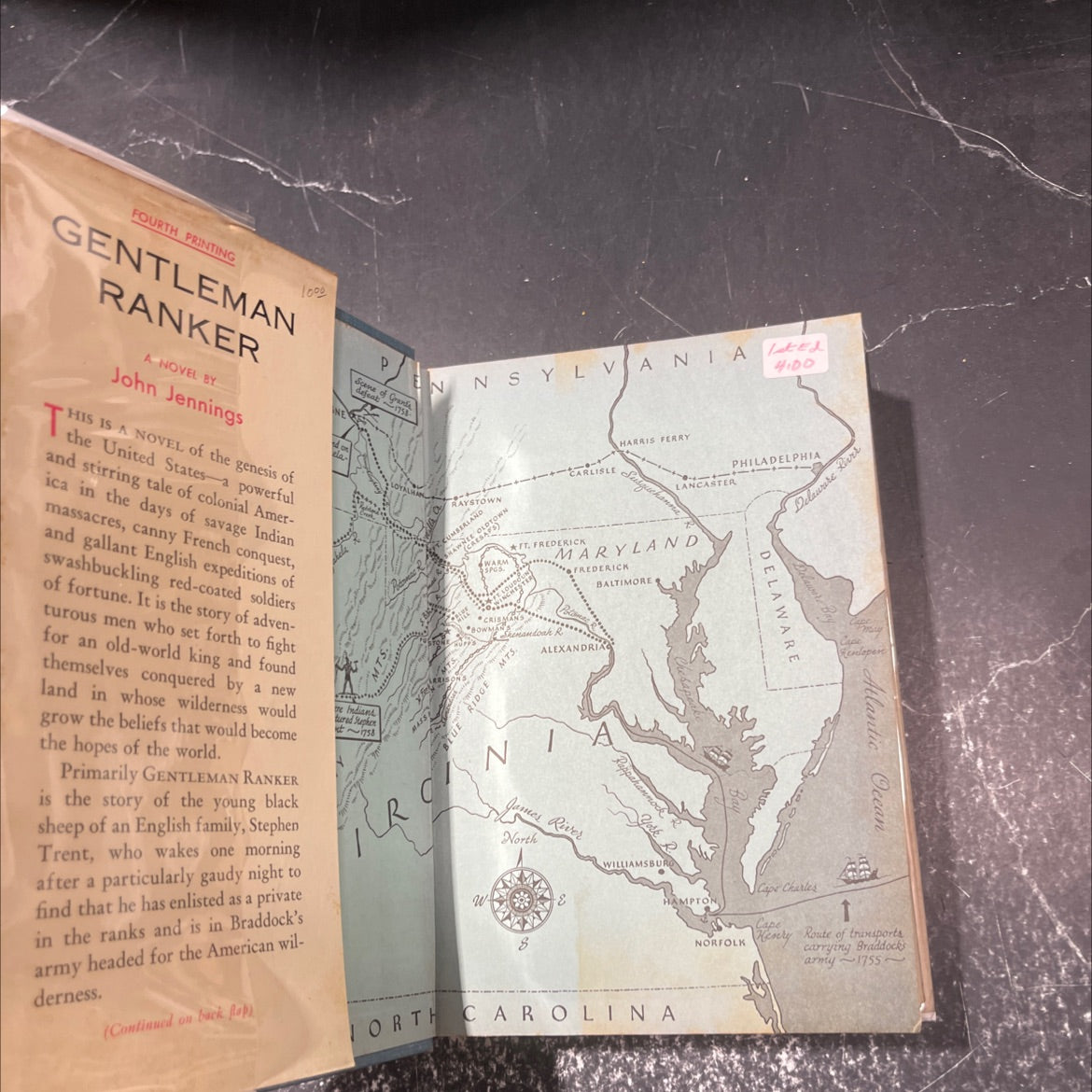 valour new world a novel gentleman ranker book, by john jennings, 1942 Hardcover image 4