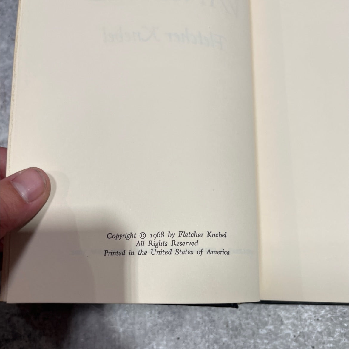 vanished book, by Fletcher Knebel, 1968 Hardcover image 3