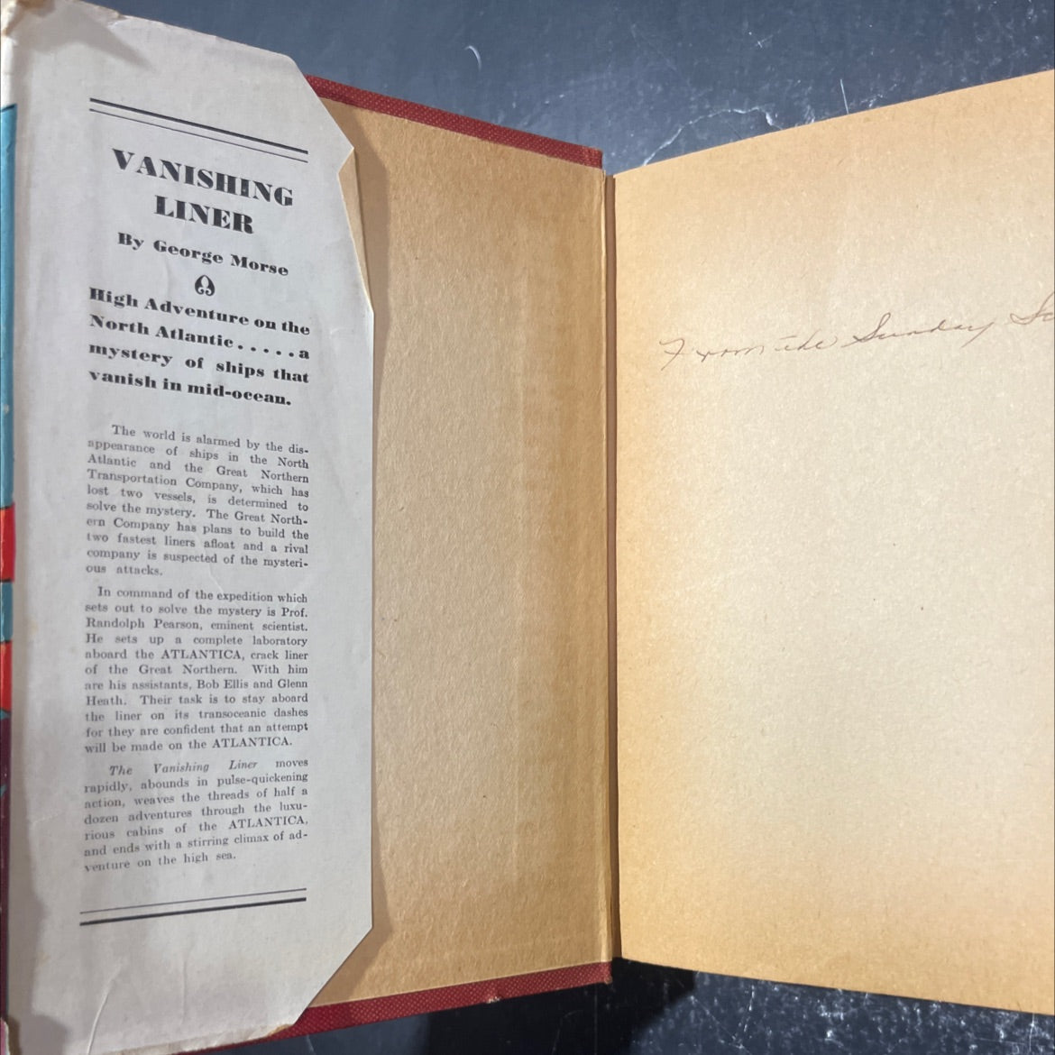 vanishing liner book, by george morse, 1934 Hardcover image 4