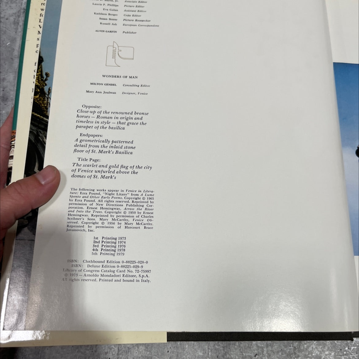 venice book, by john h. davis and the editors of the newsweek book division, 1979 Hardcover image 3