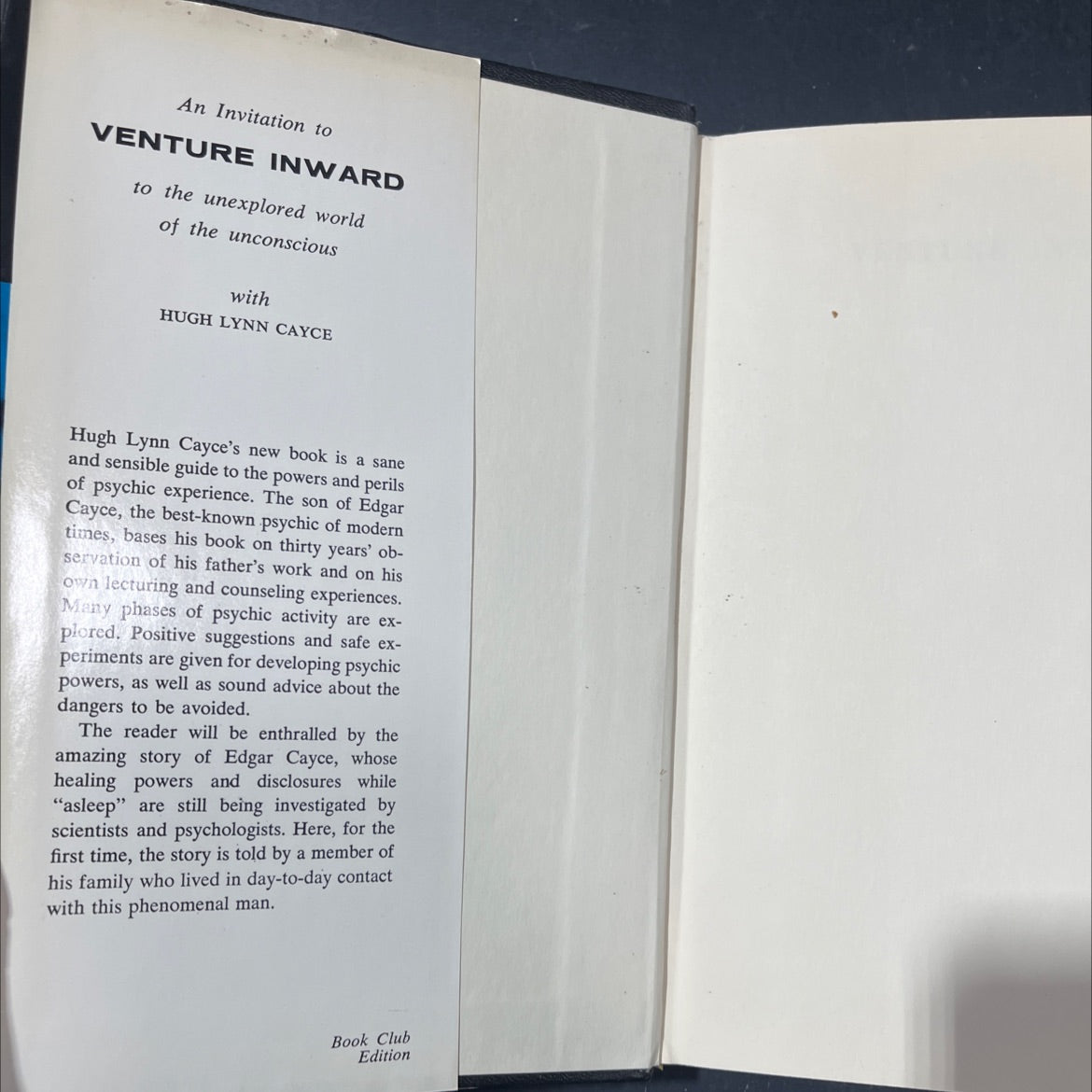 venture inward book, by hugh lynn cayce, 1964 Hardcover image 4