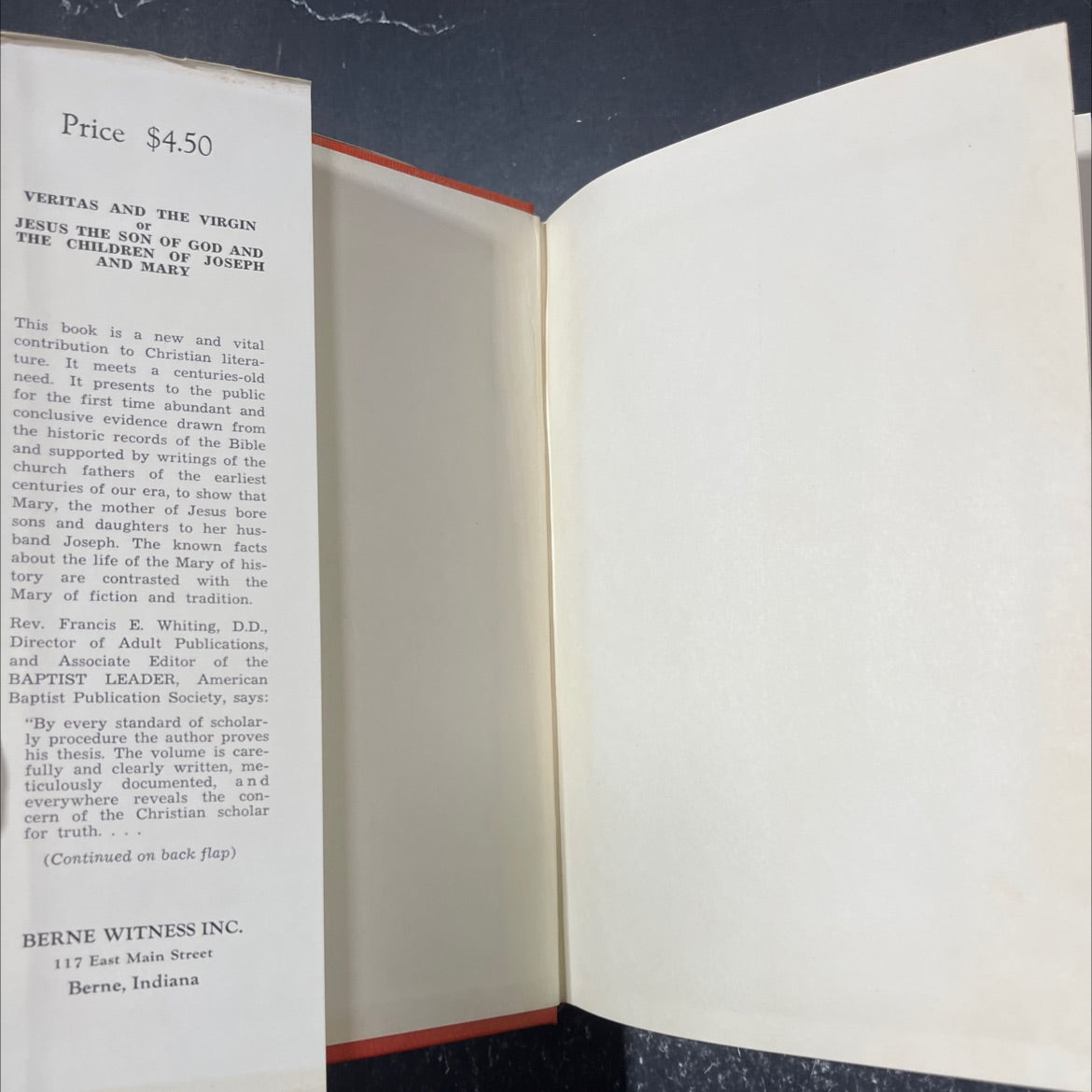 veritas and the virgin or jesus, the son of god and the children of joseph and mary book, by w. grayson birch, 1960 image 4