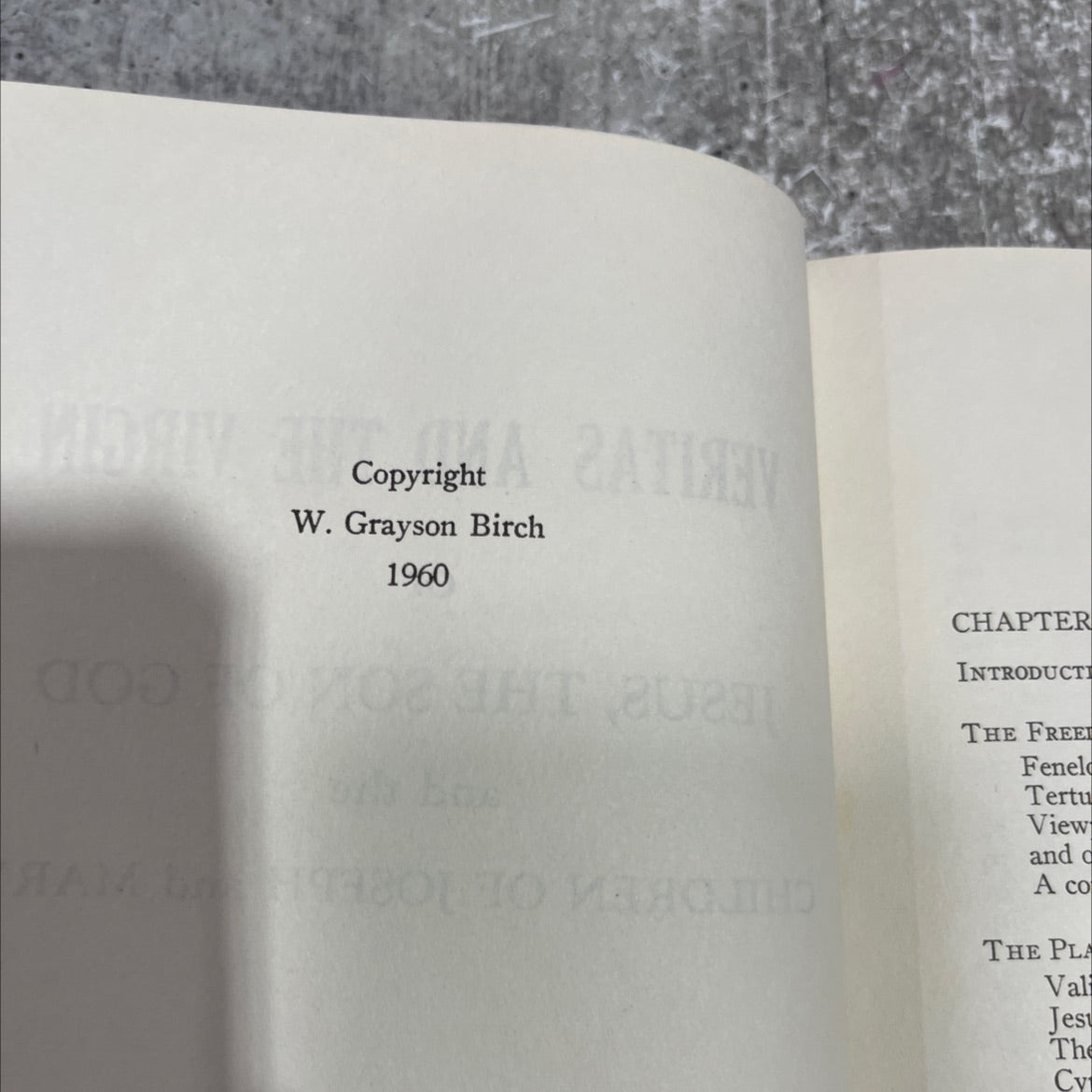 veritas and the virgin or jesus, the son of god and the children of joseph and mary book, by w. grayson birch, 1960 image 3