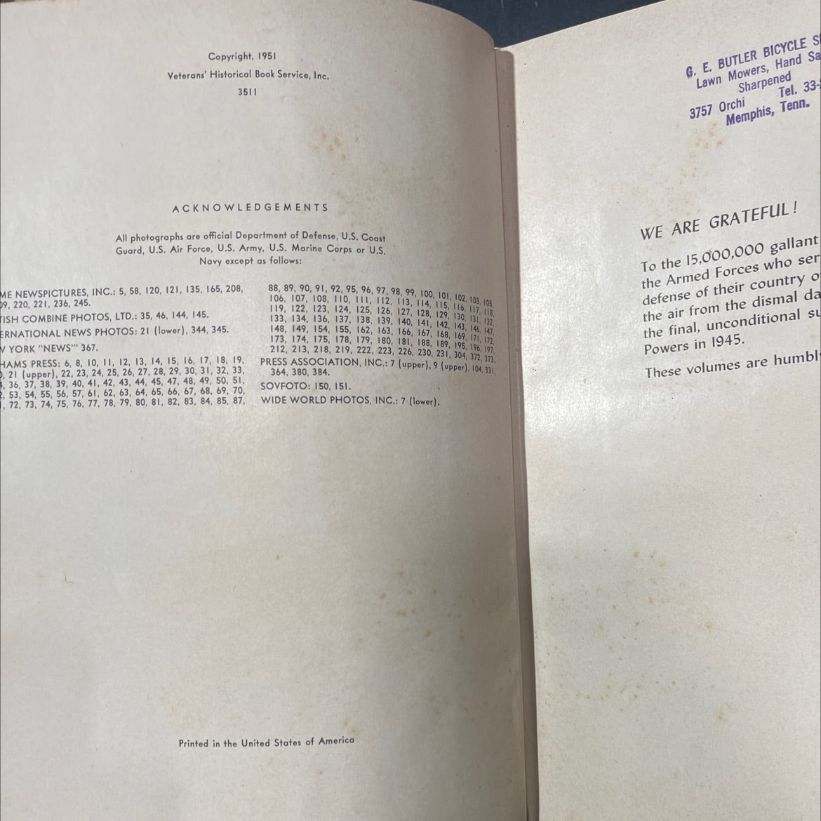 veterans of foreign wars memorial edition pictorial history of world war ii book, by unknown, 1951 Hardcover image 3