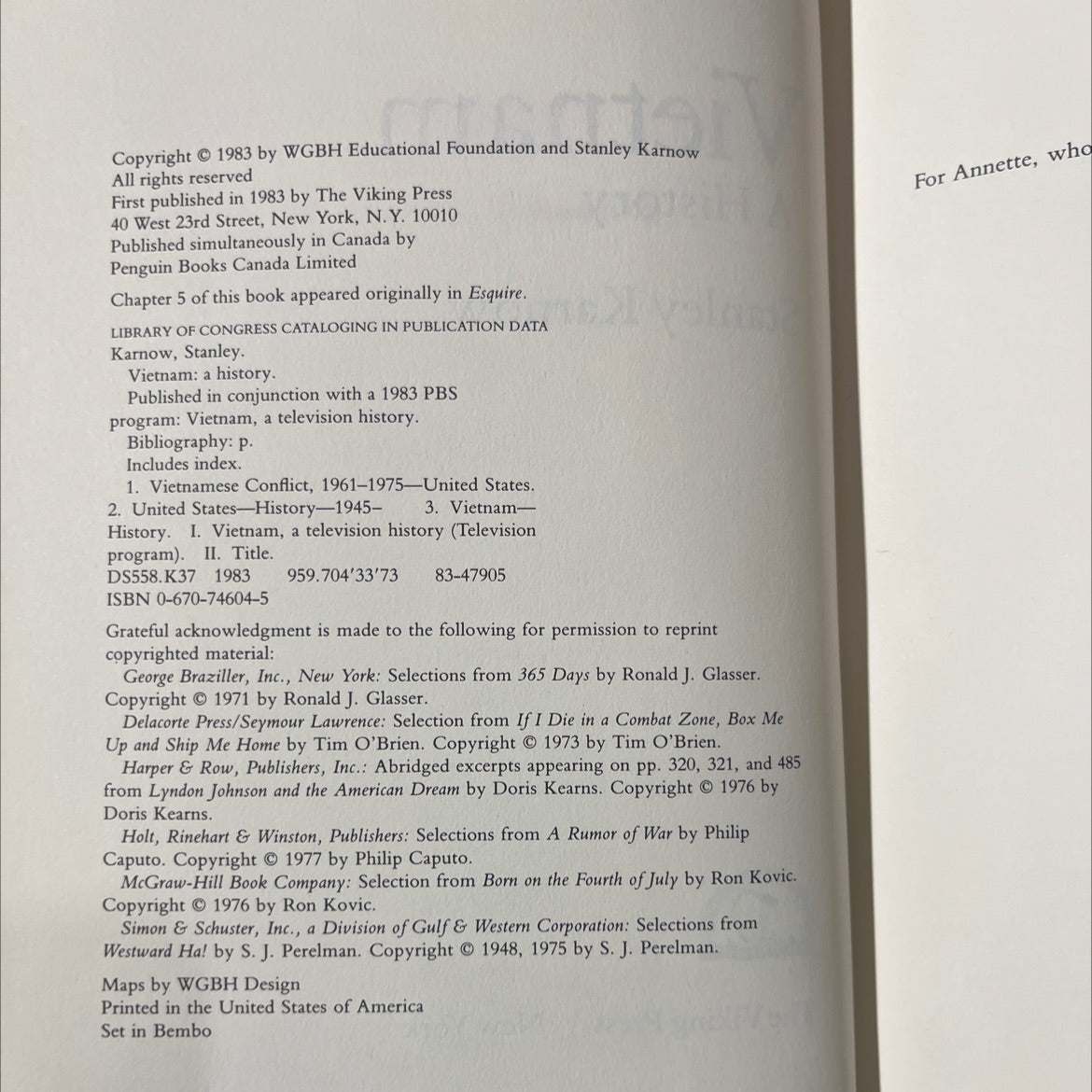 vietnam: a history book, by stanley karnow, 1983 Hardcover image 3