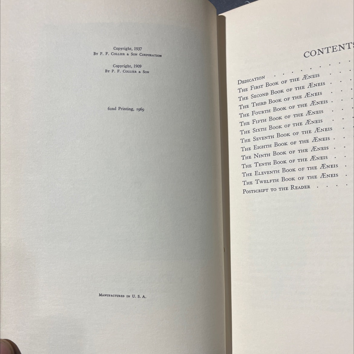 virgil's æneid book, by virgil, 1937 Leather image 3