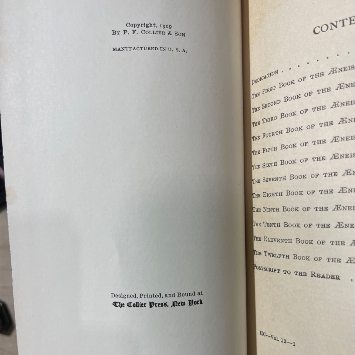 virgil's aeneid book, by virgil, 1909 Hardcover image 3