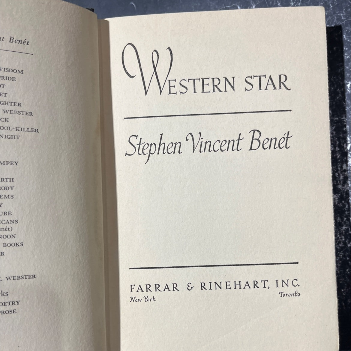 visdom ride book, by stephen vincent benet, 1943 Hardcover image 2