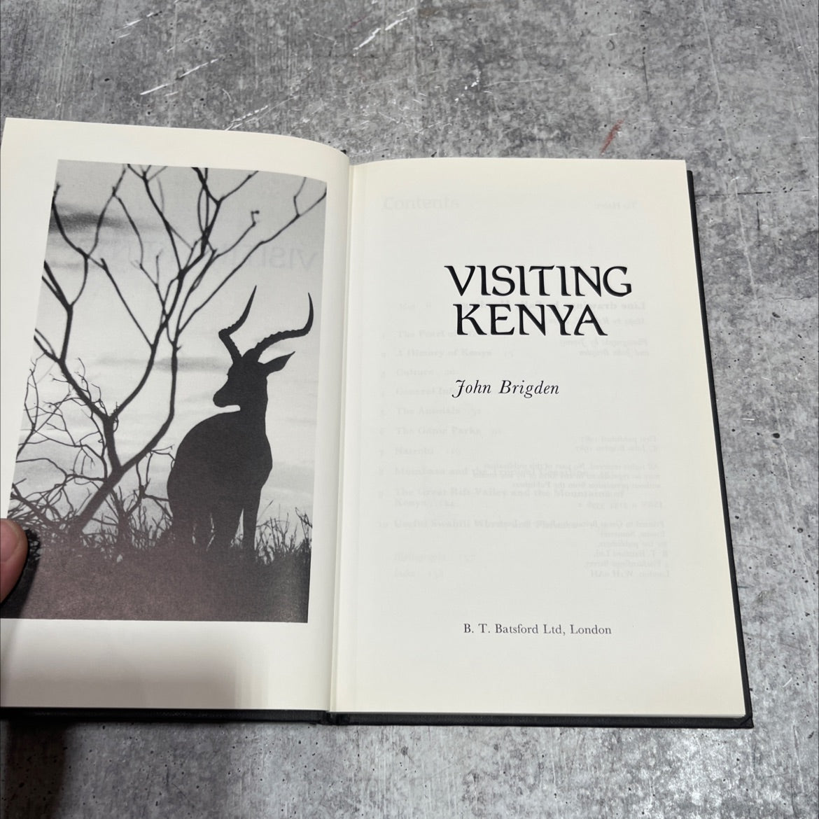 visiting kenya book, by john brigden, 1987 Hardcover image 2
