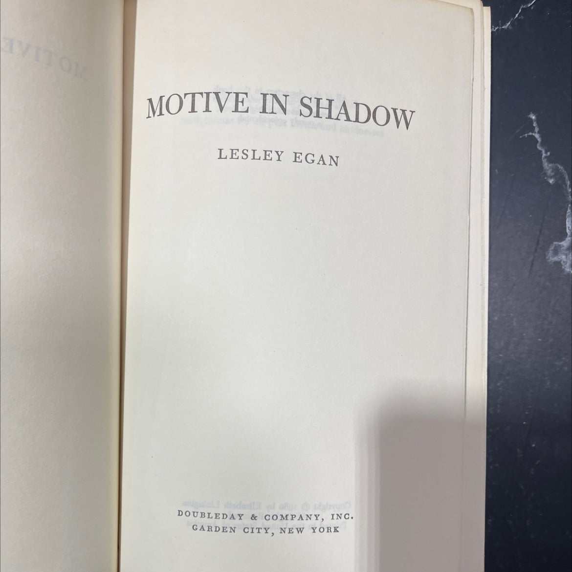 vitom motive in shadow book, by lesley egan, 1980 Hardcover image 2