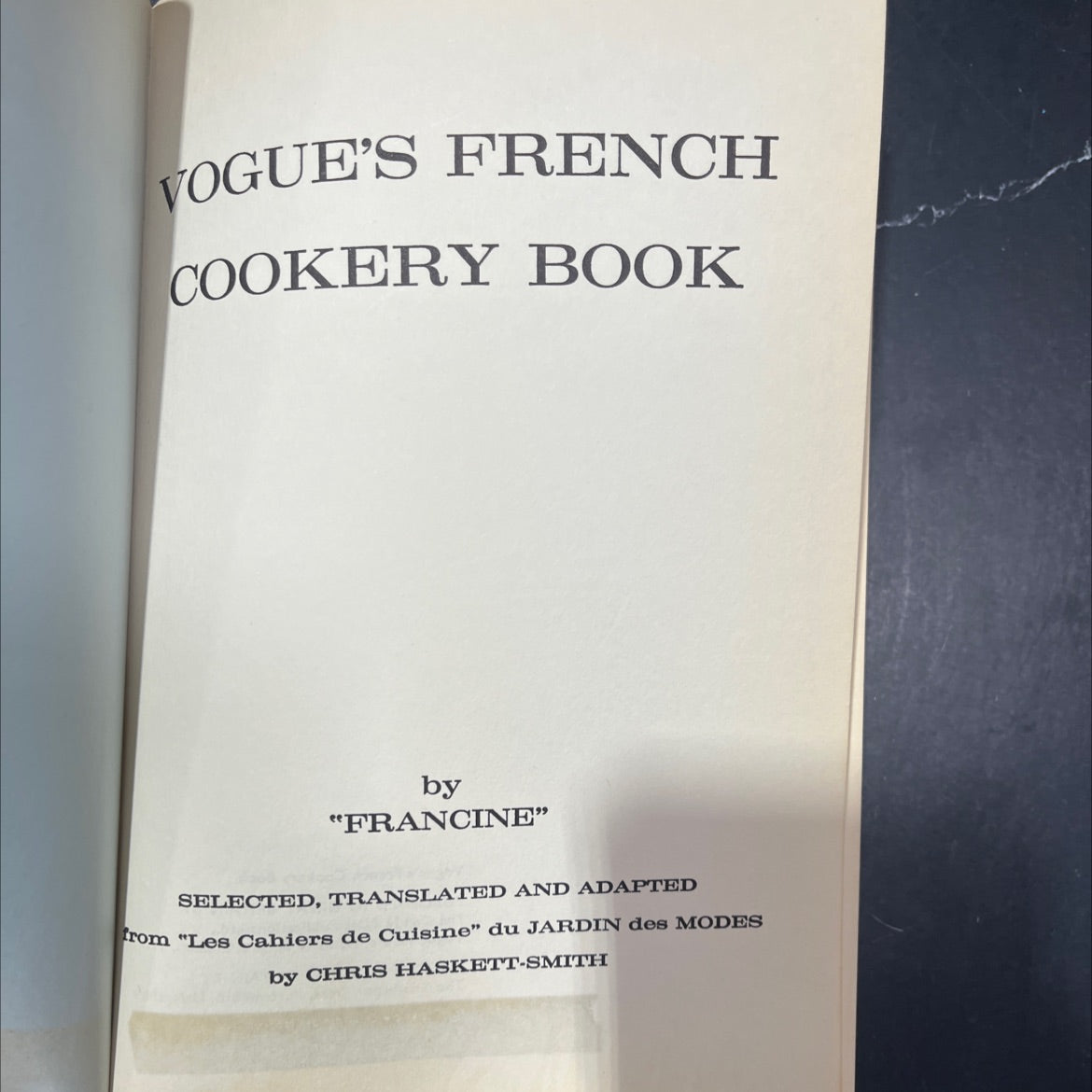 vogue's french cookery book book, by francine, 1970 Hardcover image 2