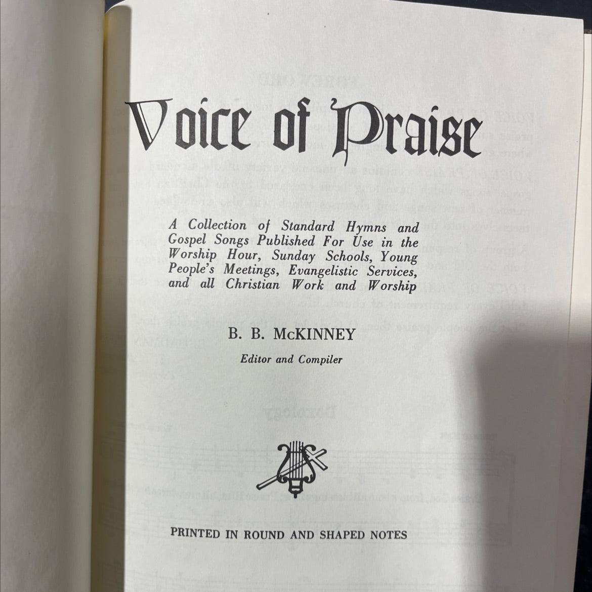 voice of praise a collection of standard hymns and gospel songs book, by b. b. mckinney, 1947 Hardcover image 2