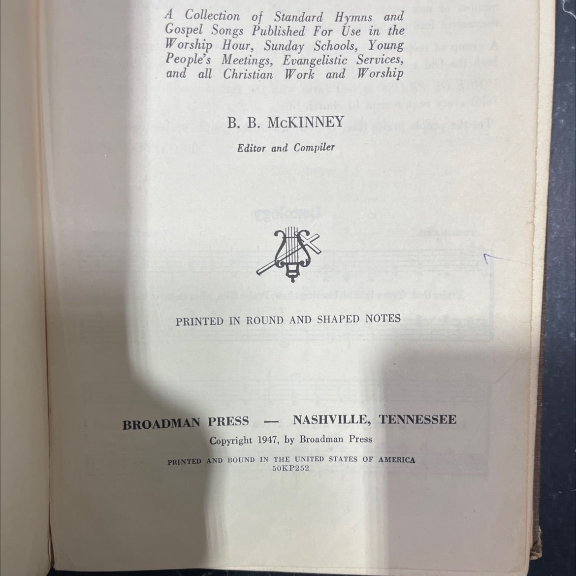 voice of praise a collection of standard hymns and gospel songs book, by b. b. mckinney, 1947 Hardcover image 3