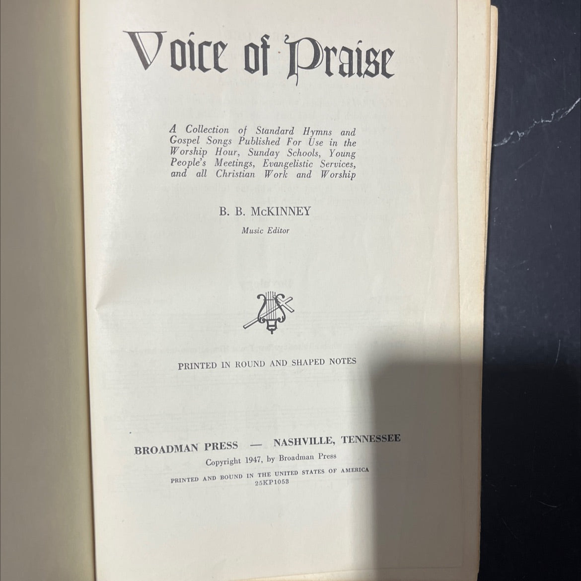 voice of praise a collection of standard hymns and gospel songs book, by b. b. mckinney, 1947 Hardcover image 2
