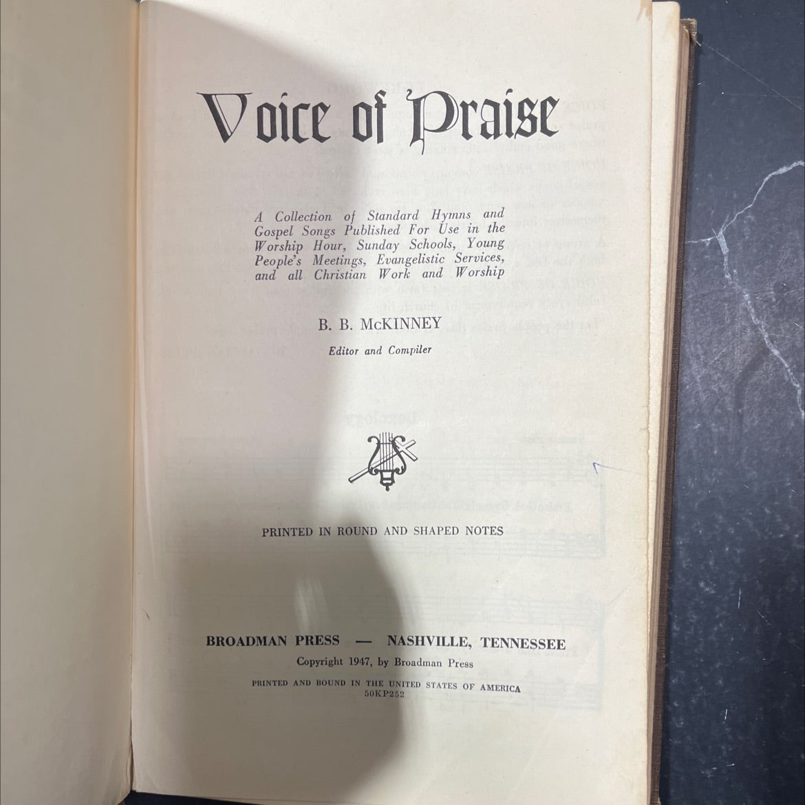 voice of praise a collection of standard hymns and gospel songs book, by b. b. mckinney, 1947 Hardcover image 2