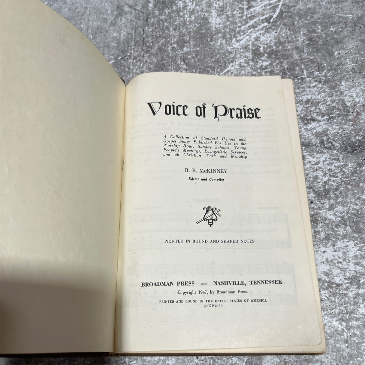 voice of praise book, by B. B. McKinney, 1947 Hardcover image 2